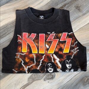 Cropped kiss vintage Graphic Tee